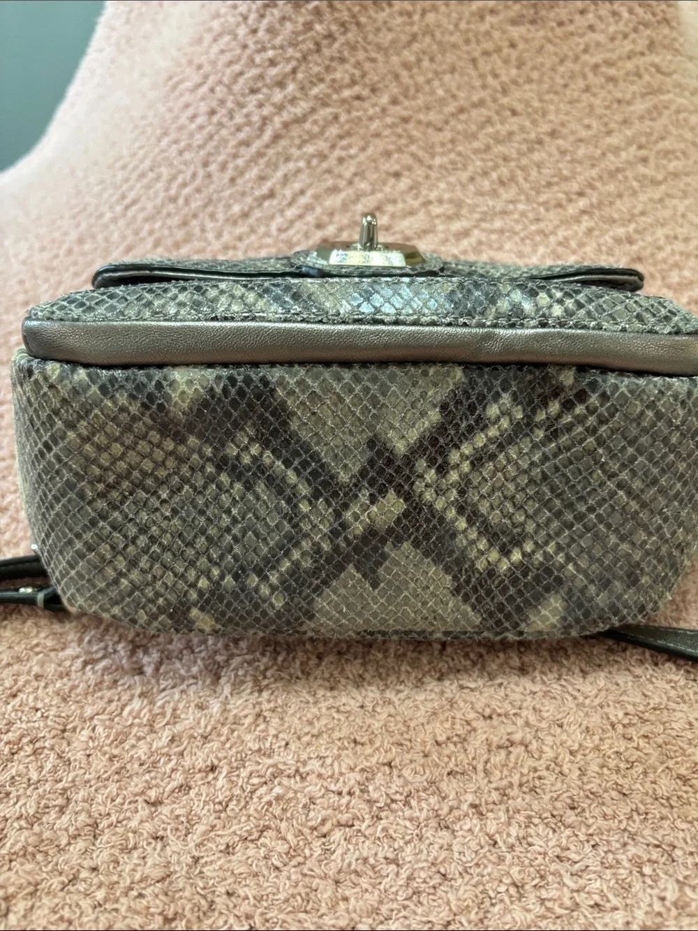 Coach Women’s Snake-Embossed Crossbody Bag in Gray